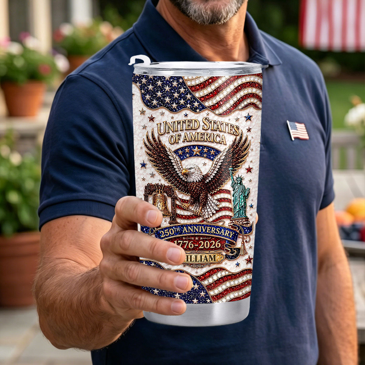 United States Of America 250th Anniversary Tumbler, Gift For Patriots