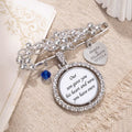 Today a Beautiful Bride Tomorrow a Loving Wife Always My Wonderful Daughter - Personalized Engraved Bouquet Charm Pin Brooch