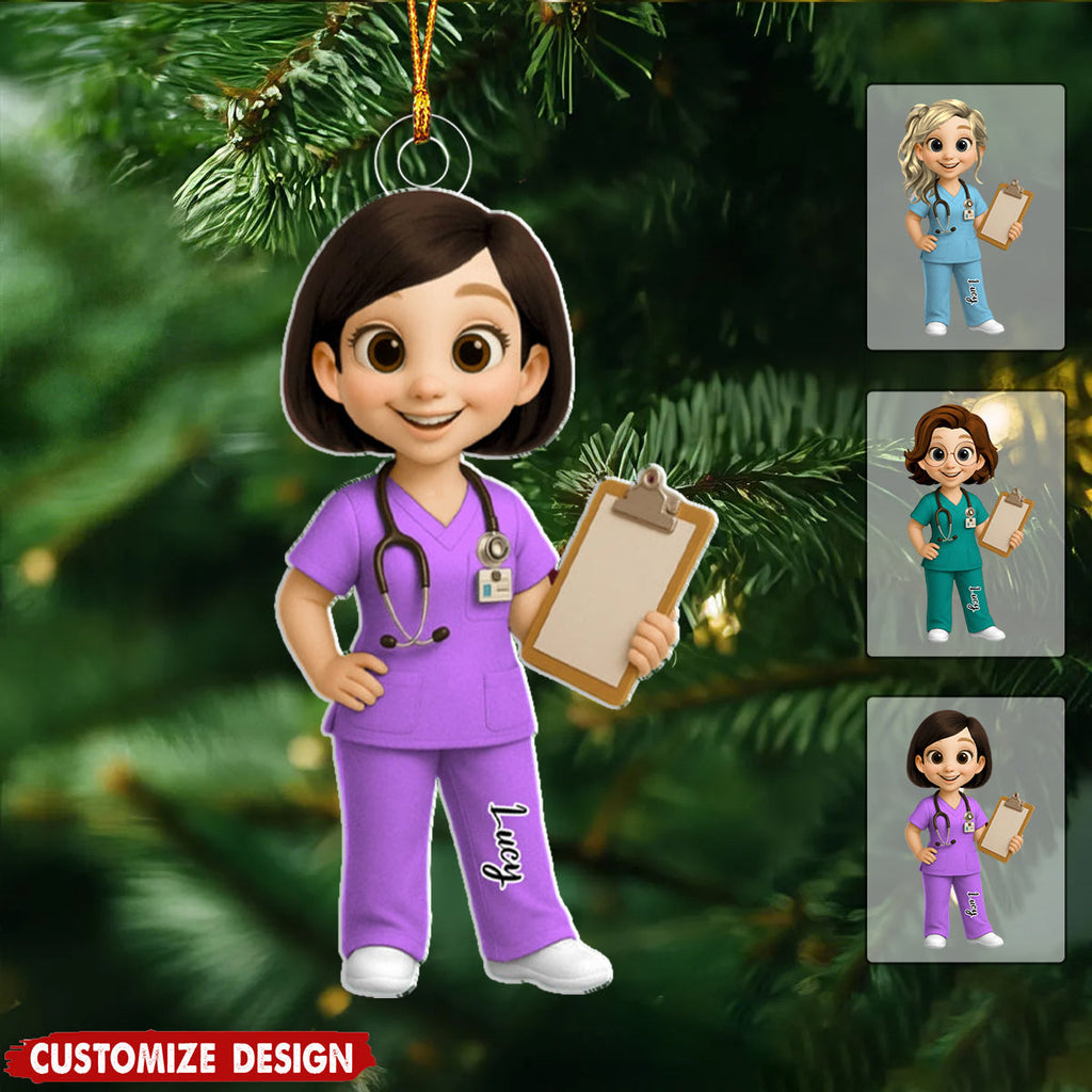 To My Favorite Nurse Personalized Christmas Ornament - Christmas Gift For Nurse
