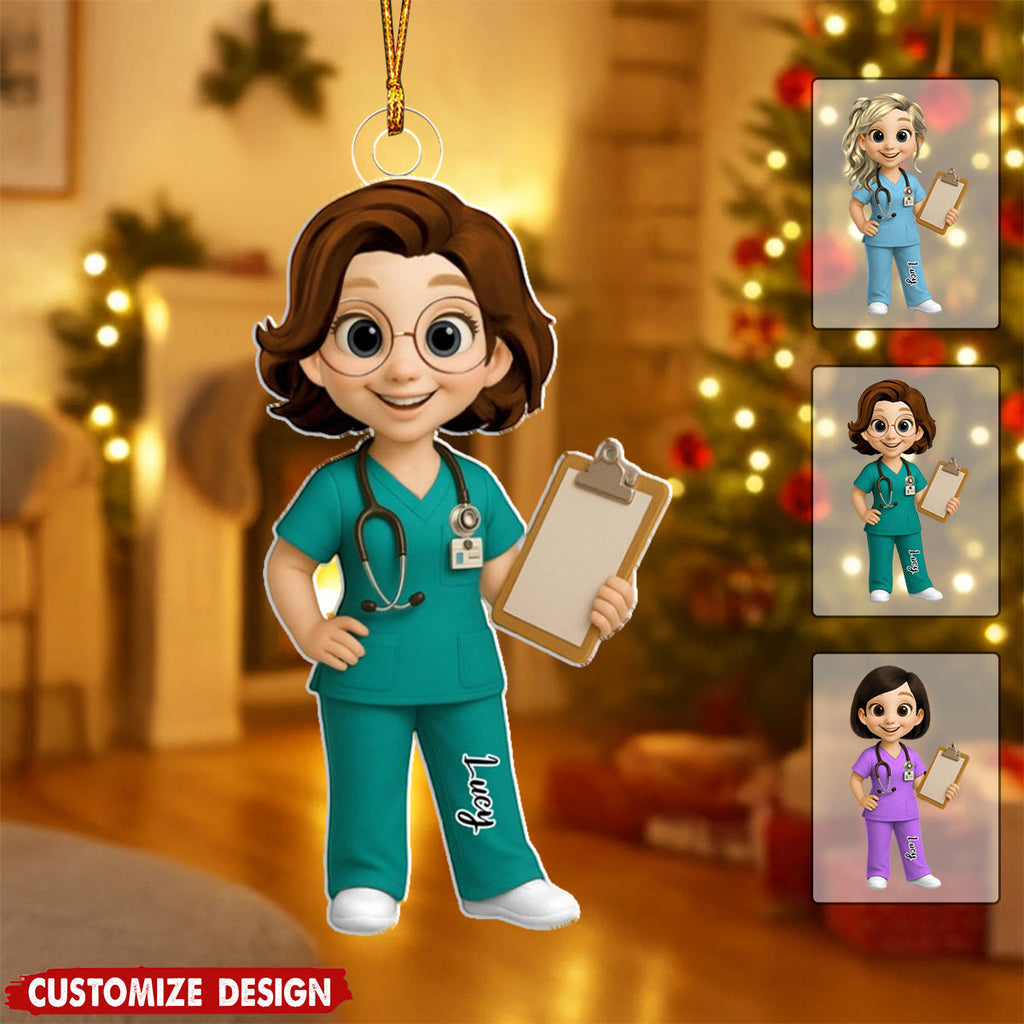 To My Favorite Nurse Personalized Christmas Ornament - Christmas Gift For Nurse