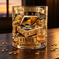 Soul-stirring Vinyl Record Round Glass, Personalized Gifts For Drinking & Vinyl Record Lovers