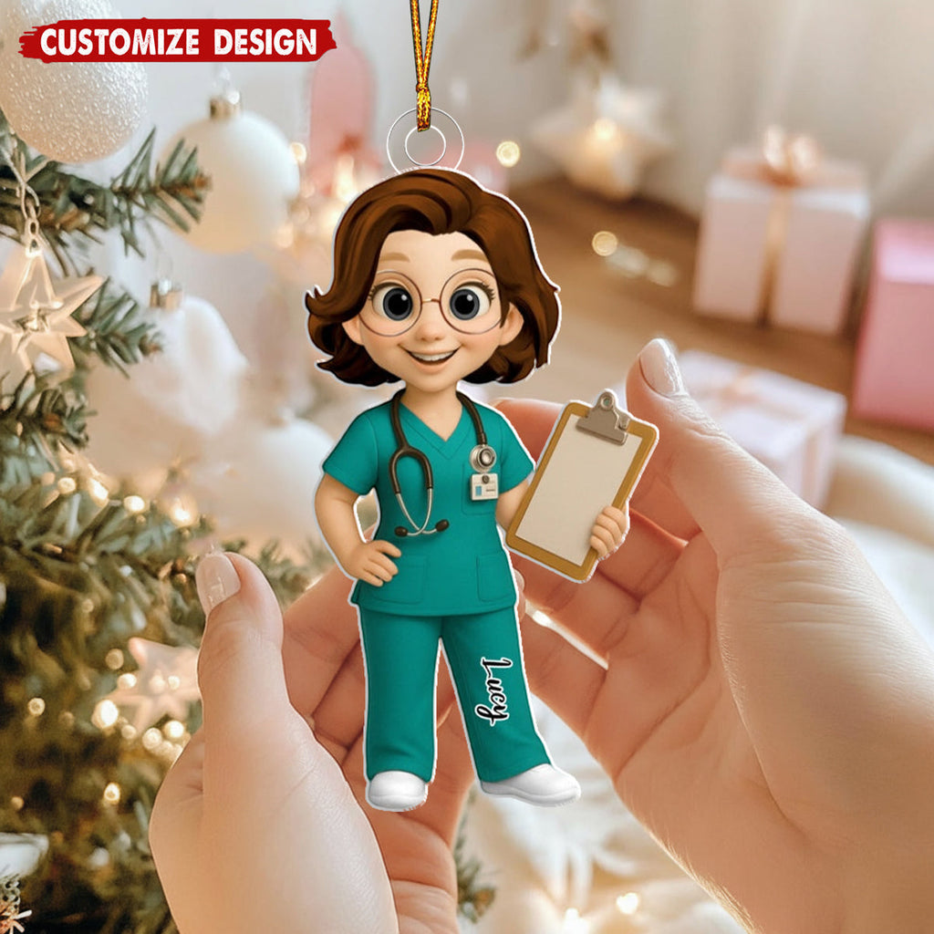 To My Favorite Nurse Personalized Christmas Ornament - Christmas Gift For Nurse