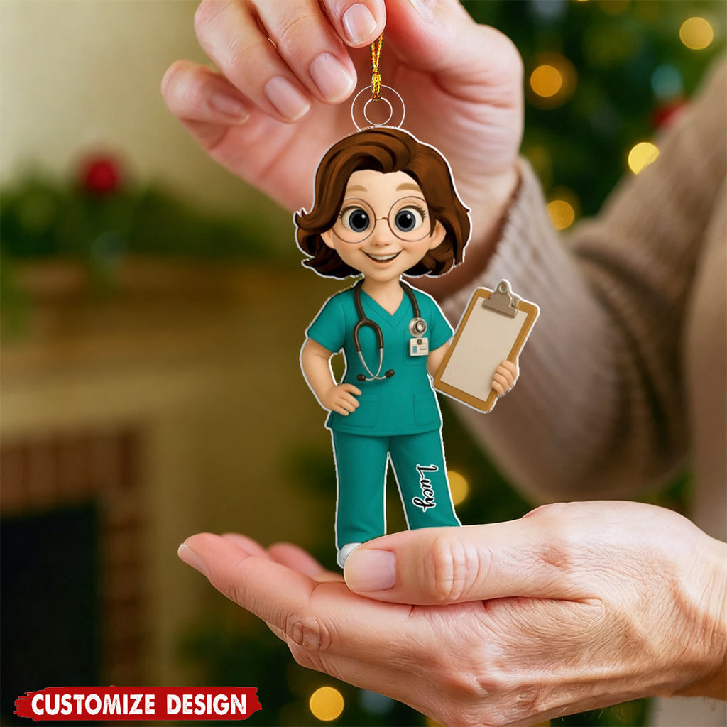 To My Favorite Nurse Personalized Christmas Ornament - Christmas Gift For Nurse