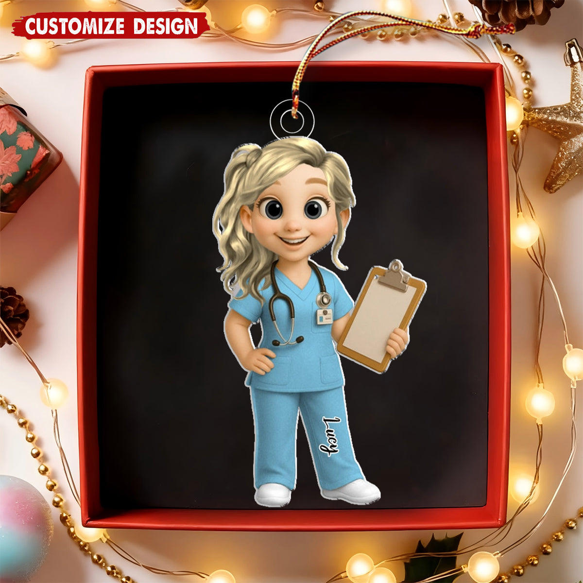 To My Favorite Nurse Personalized Christmas Ornament - Christmas Gift For Nurse
