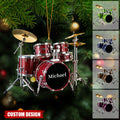 Personalized Drum Set Ornament - Drummer Gift, Music Lover Gift