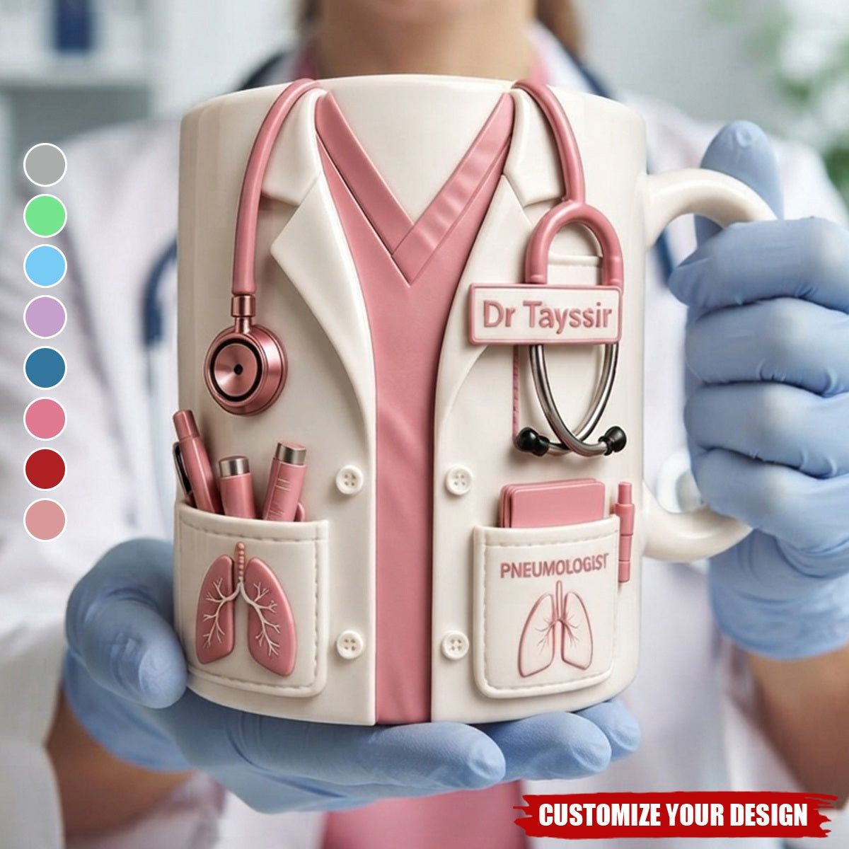 Celebrate Your Favorite Doctor With This Custom White Coat Design, Personalized Coffee Mug, Gift For Medical Professionals