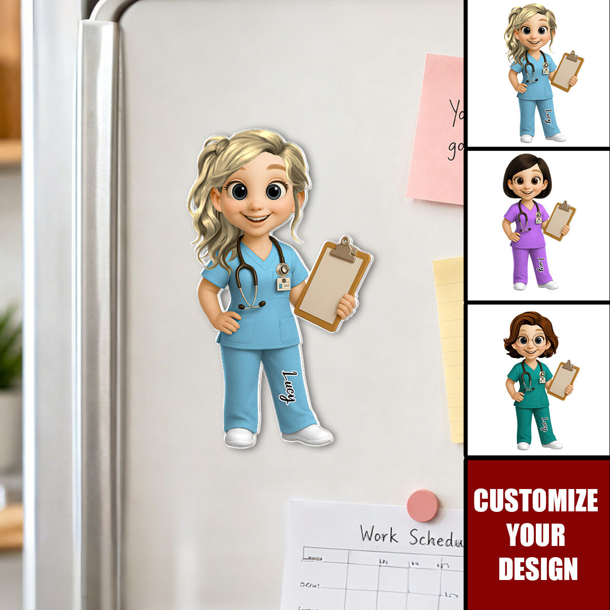 To My Favorite Nurse Personalized Acrylic Magnet - Locker Magnet For Nurse, Gift For Colleagues, Nurse Besties