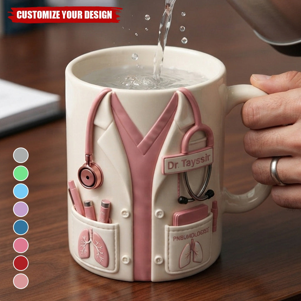 Celebrate Your Favorite Doctor With This Custom White Coat Design, Personalized Coffee Mug, Gift For Medical Professionals