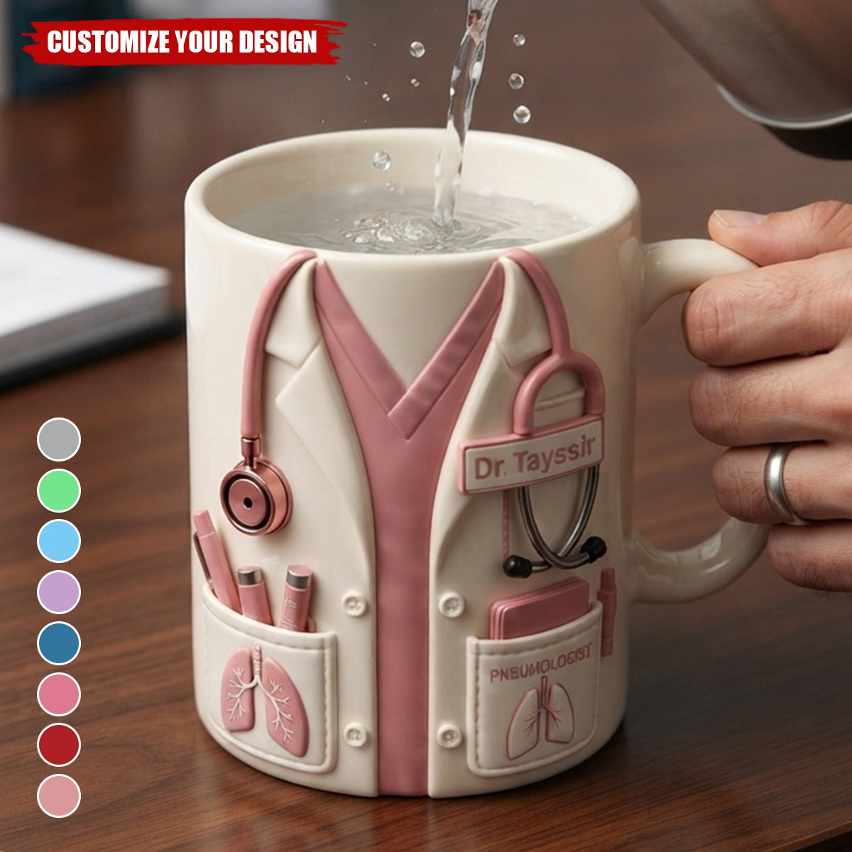 Celebrate Your Favorite Doctor With This Custom White Coat Design, Personalized Coffee Mug, Gift For Medical Professionals