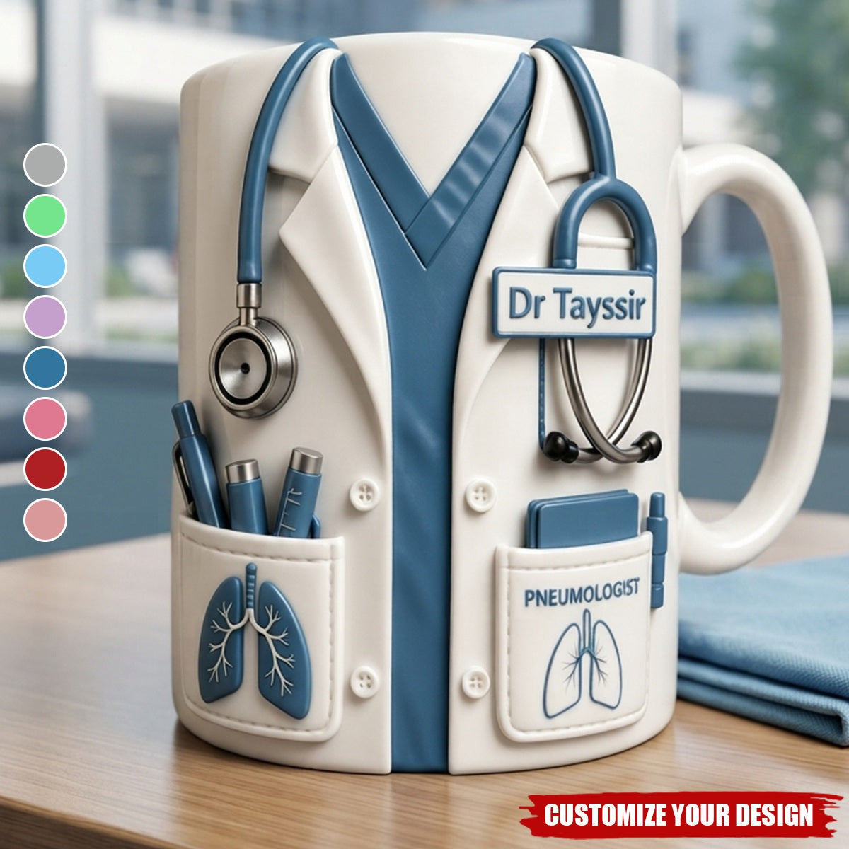 Celebrate Your Favorite Doctor With This Custom White Coat Design, Personalized Coffee Mug, Gift For Medical Professionals