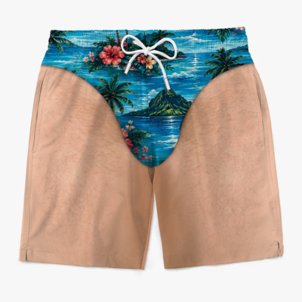 Personalized Funny Men Swim Trunks - Summer Vacation And Travel Gifts For Men - Looking Good Naturally