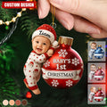 Personalized Baby Ornament, Baby First Christmas Ornament