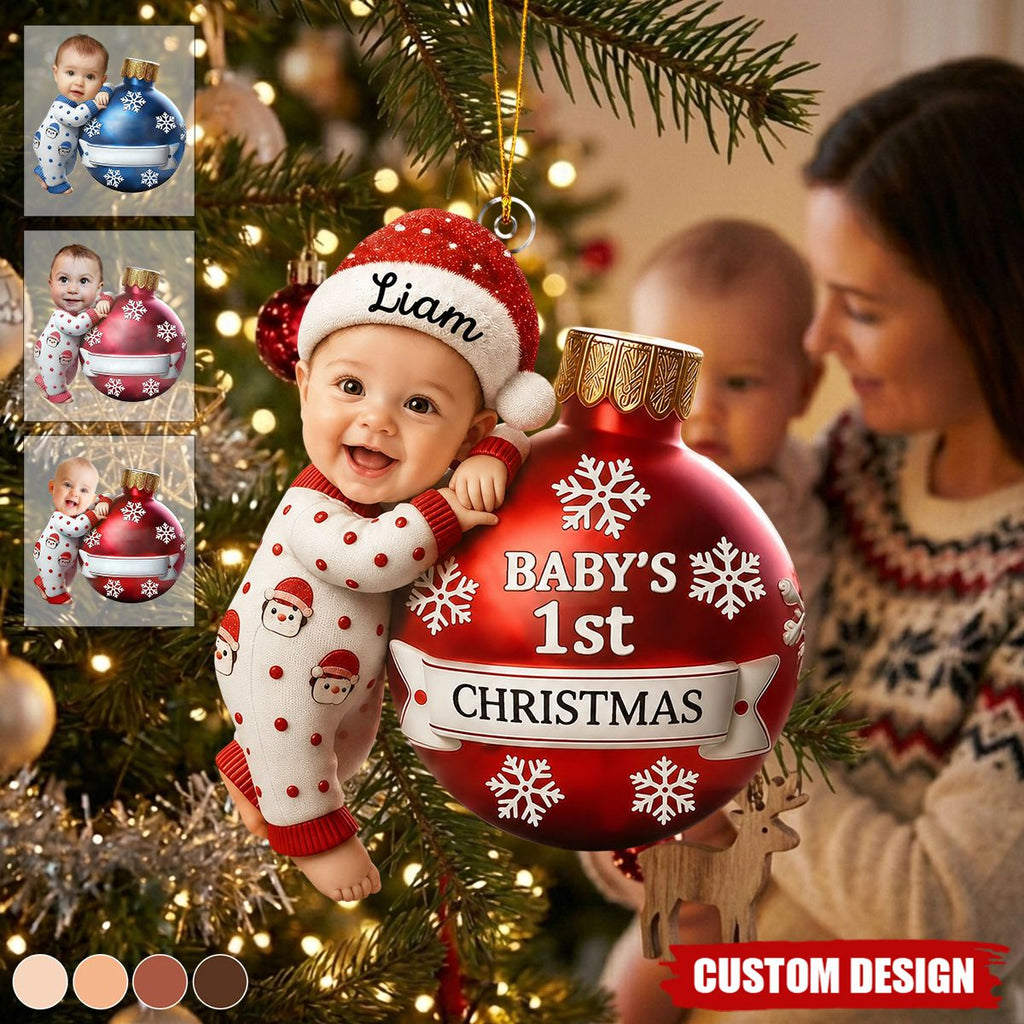 Personalized Baby Ornament, Baby First Christmas Ornament