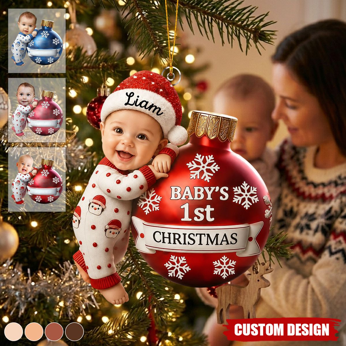 Personalized Baby Ornament, Baby First Christmas Ornament