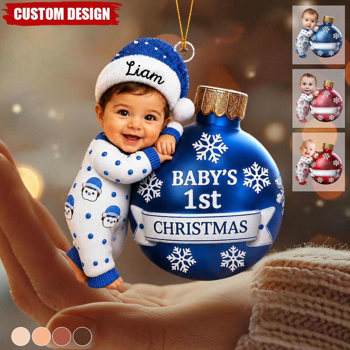 Personalized Baby Ornament, Baby First Christmas Ornament