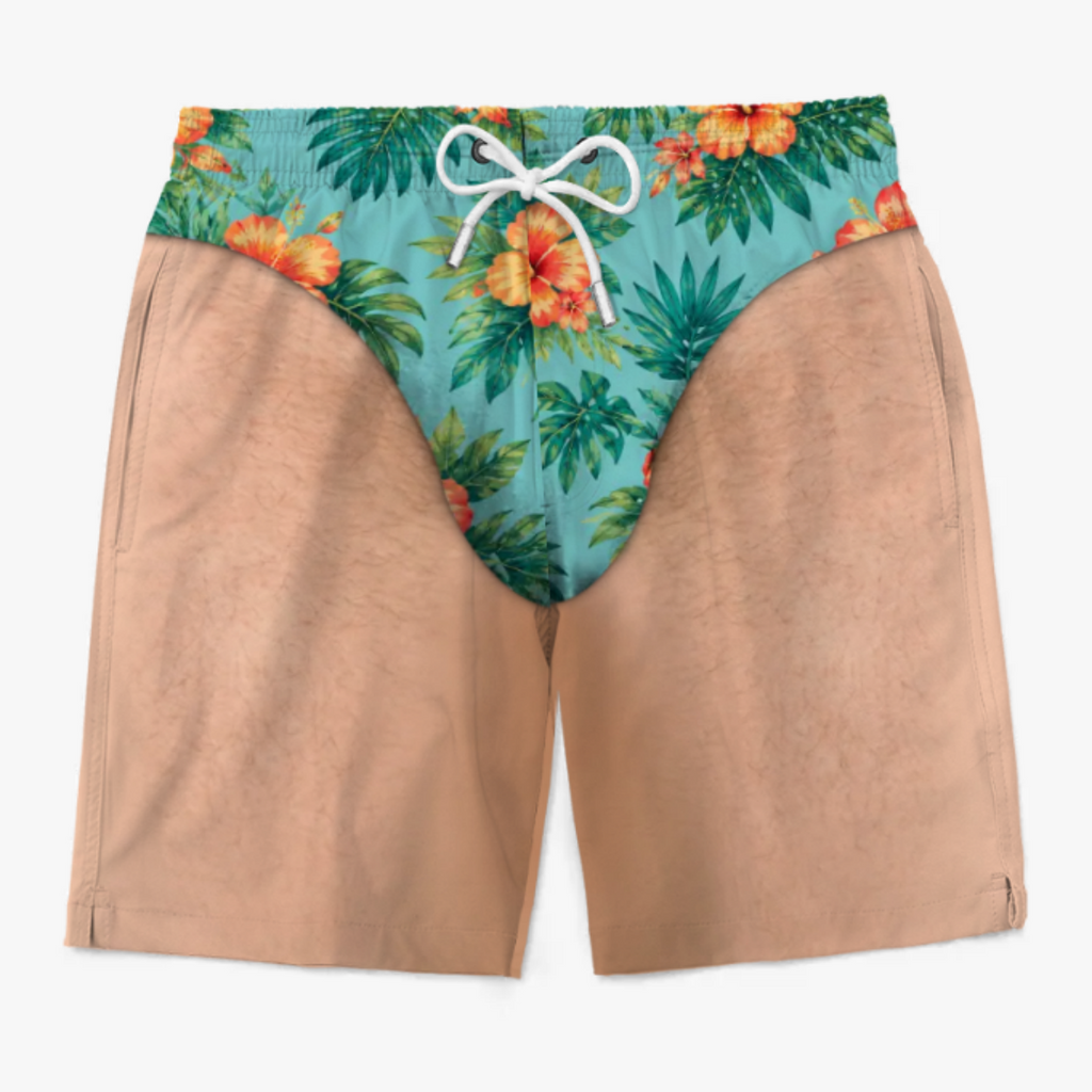 Personalized Funny Men Swim Trunks - Summer Vacation And Travel Gifts For Men - Looking Good Naturally
