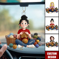 Knitting ,Crochet - Personalized Acrylic Car Ornament