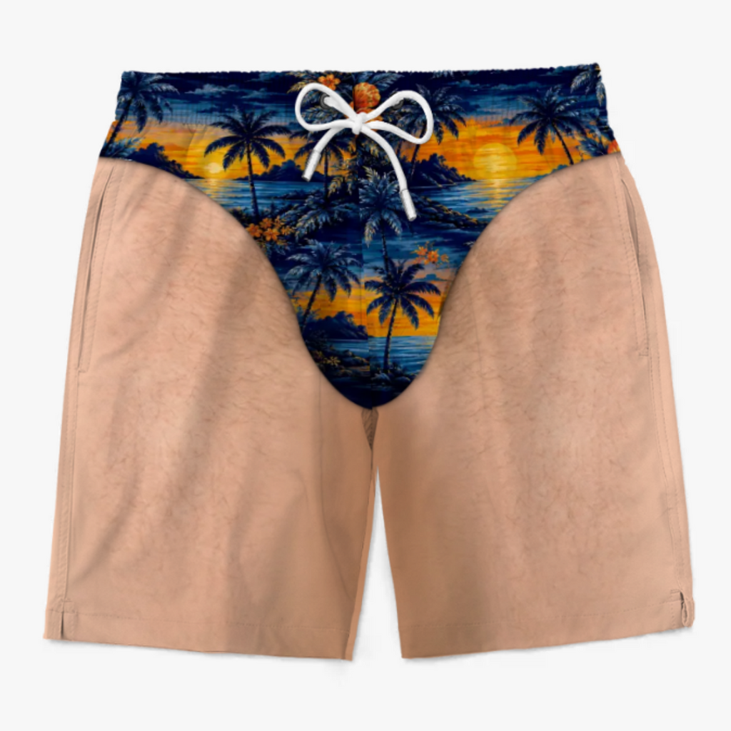 Personalized Funny Men Swim Trunks - Summer Vacation And Travel Gifts For Men - Looking Good Naturally