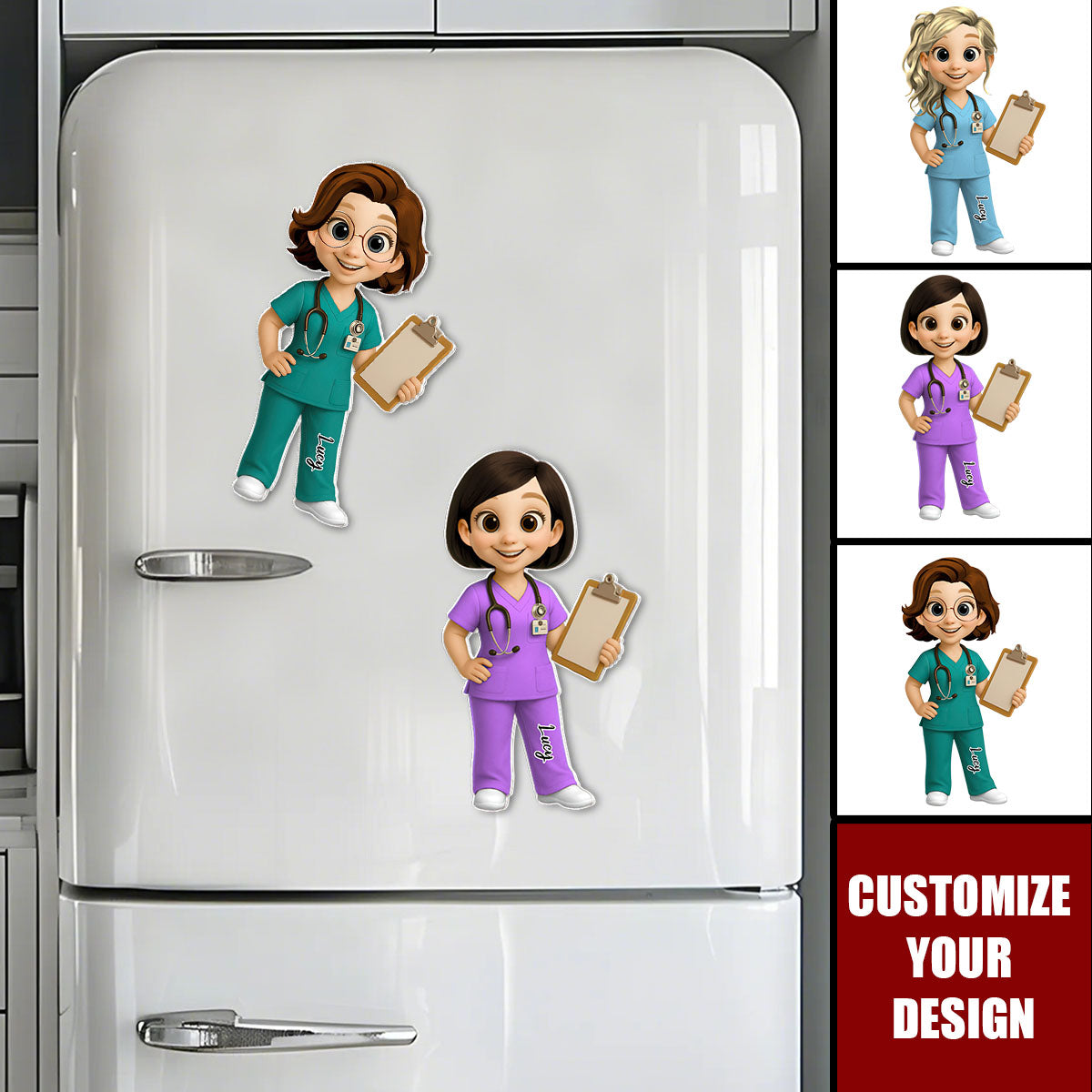 To My Favorite Nurse Personalized Acrylic Magnet - Locker Magnet For Nurse, Gift For Colleagues, Nurse Besties