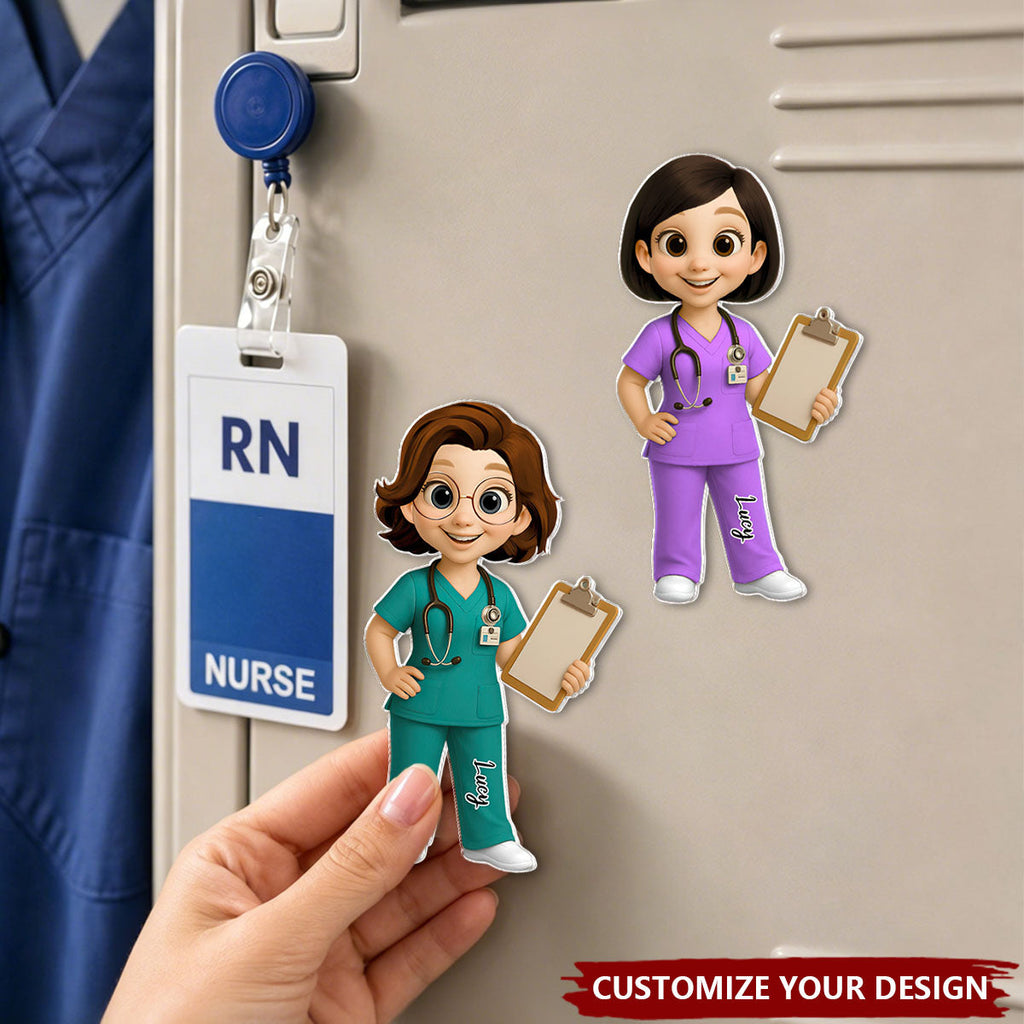 To My Favorite Nurse Personalized Acrylic Magnet - Locker Magnet For Nurse, Gift For Colleagues, Nurse Besties