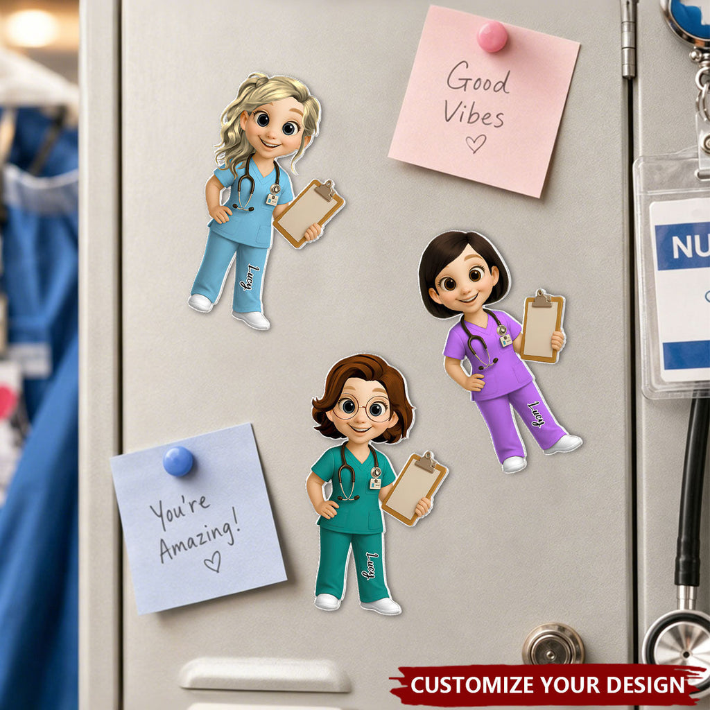 To My Favorite Nurse Personalized Acrylic Magnet - Locker Magnet For Nurse, Gift For Colleagues, Nurse Besties