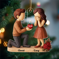 Couple Marriage Proposal - Personalized Acrylic Ornament - Engaged Gifts for Couples