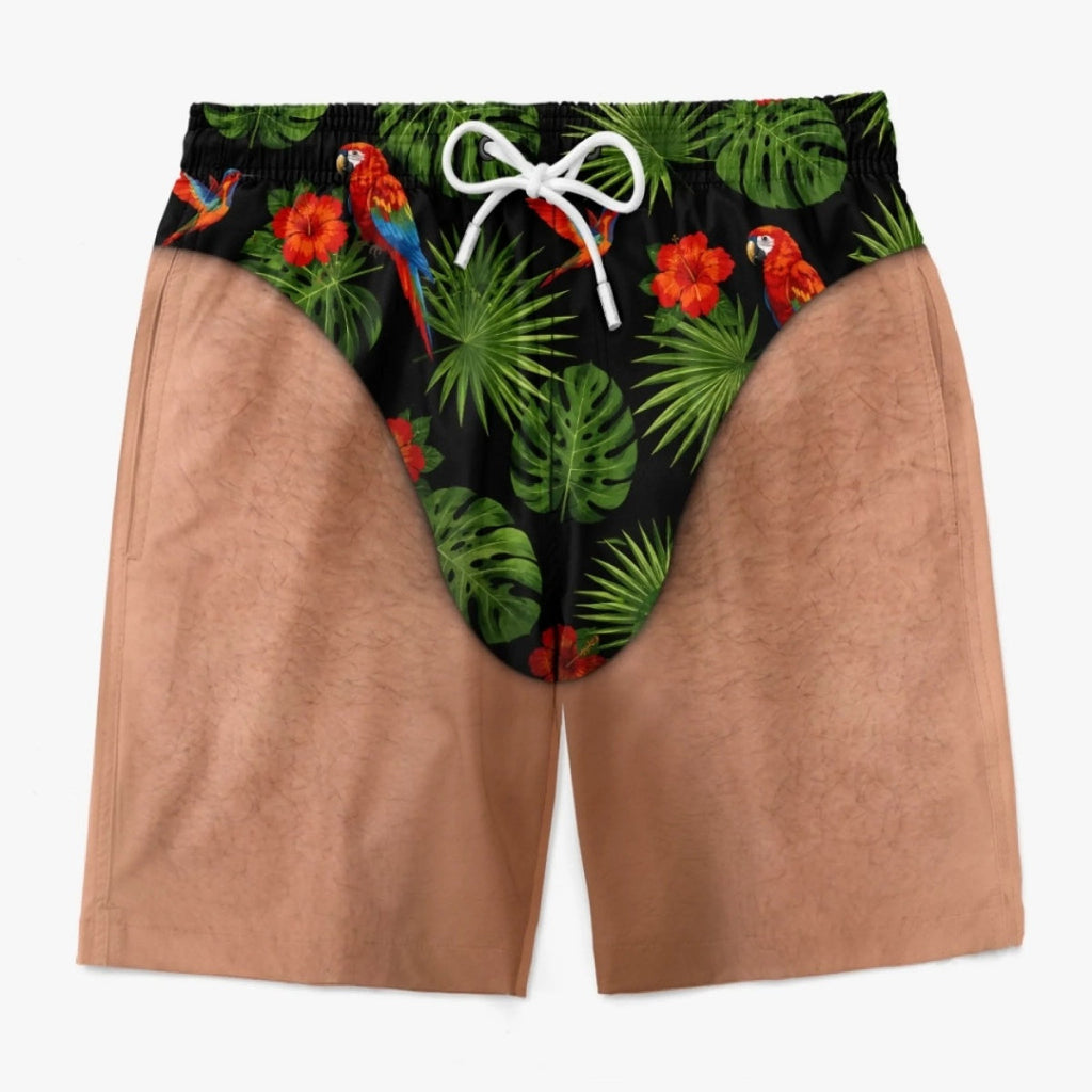 Personalized Funny Men Swim Trunks - Summer Vacation And Travel Gifts For Men - Looking Good Naturally