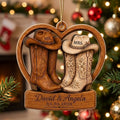 Personalized Couple Cowboy Boots Wooden Ornament - Anniversary Gift For Couple