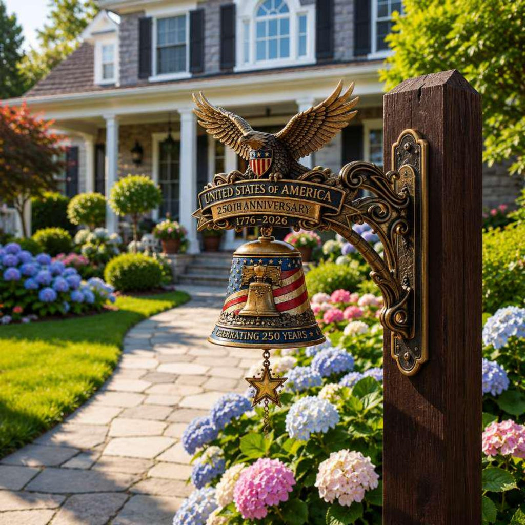 USA 250th Anniversary Door Bell, Patriotic Eagle Resin Doorbell