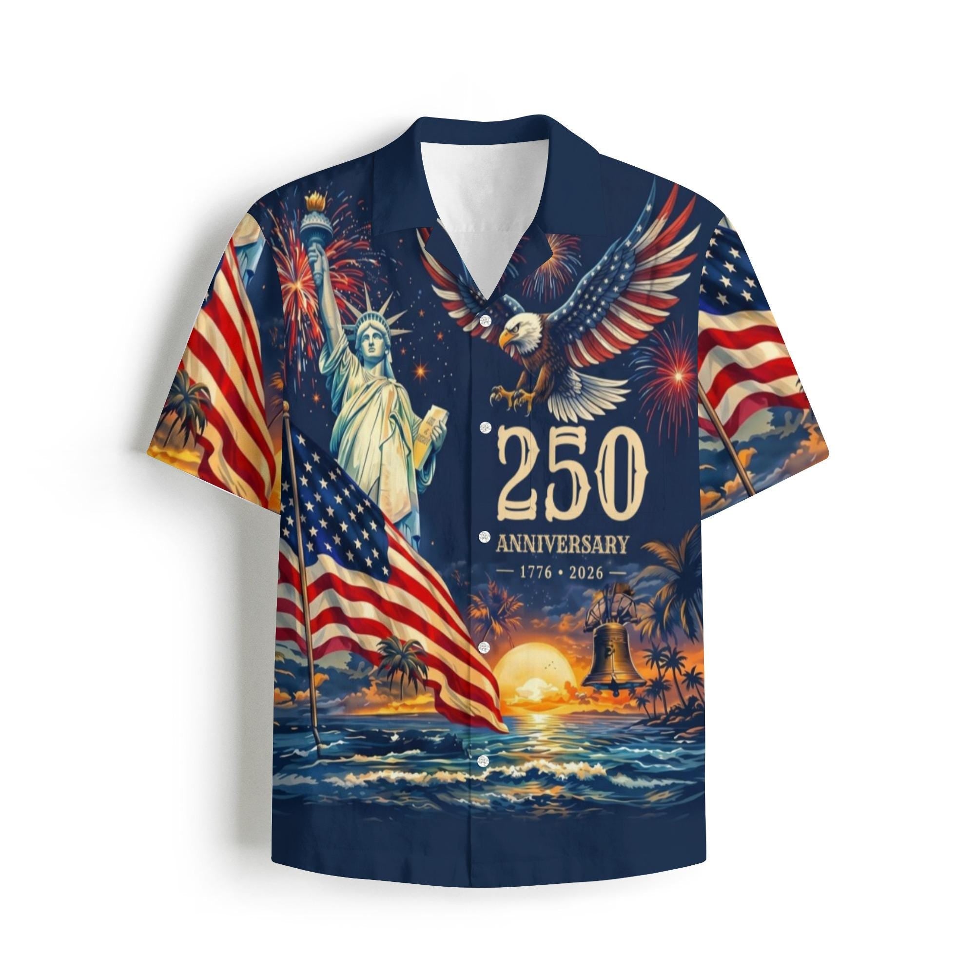 Men's Hawaiian Shirt America's Freedom 250th Anniversary